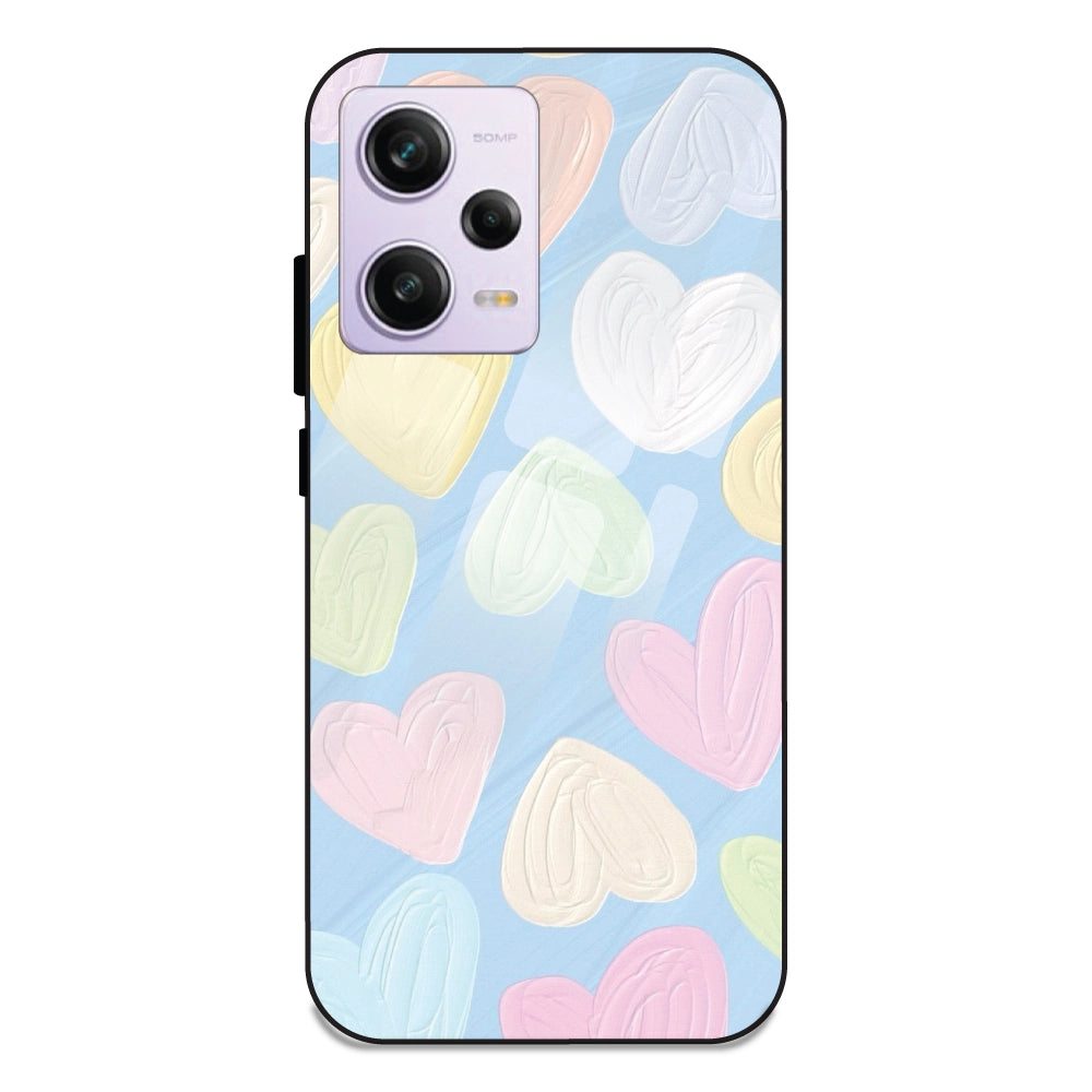 Pastel Hearts - Glass Cases For Redmi Note 12 Pro Plus