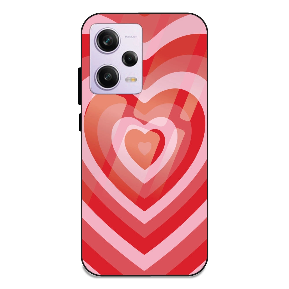 Red Hearts - Glass Case For Redmi Note 12 Pro Plus