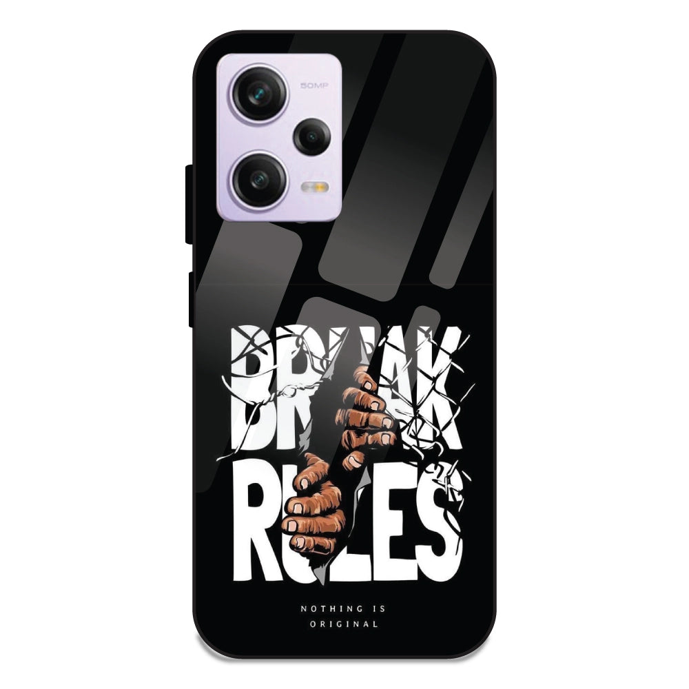 Break Rules - Glass Cases For Redmi Note 12 Pro Plus