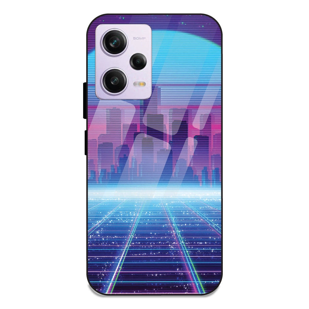 Cityscape Synthwave - Glass Cases For Redmi Note 12 Pro Plus