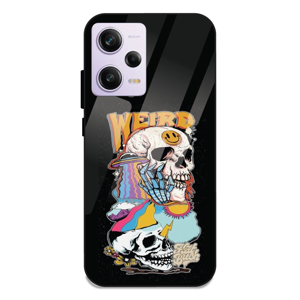 Weird Skull Graffiti - Glass Cases For Redmi Note 12 Pro Plus