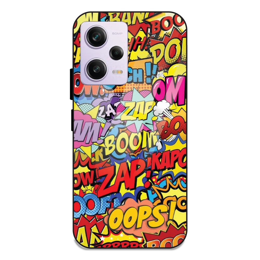 Comic Pop Art - Glass Cases For Redmi Note 12 Pro Plus