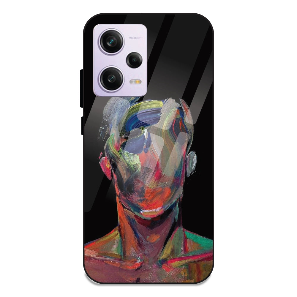 Face Oil Painting - Glass Cases For Redmi Note 12 Pro Plus