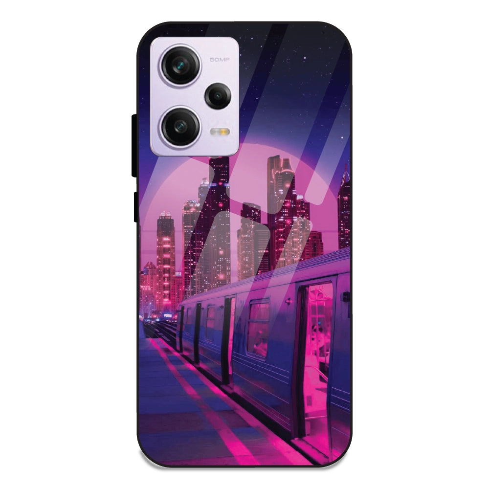 Neon City Synthwave - Glass Cases For Redmi Note 12 Pro Plus