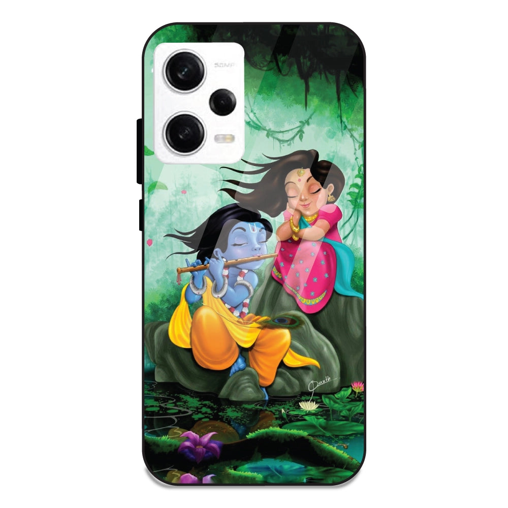 Radha Krishna - Glass Cases For Redmi Note 12 Pro
