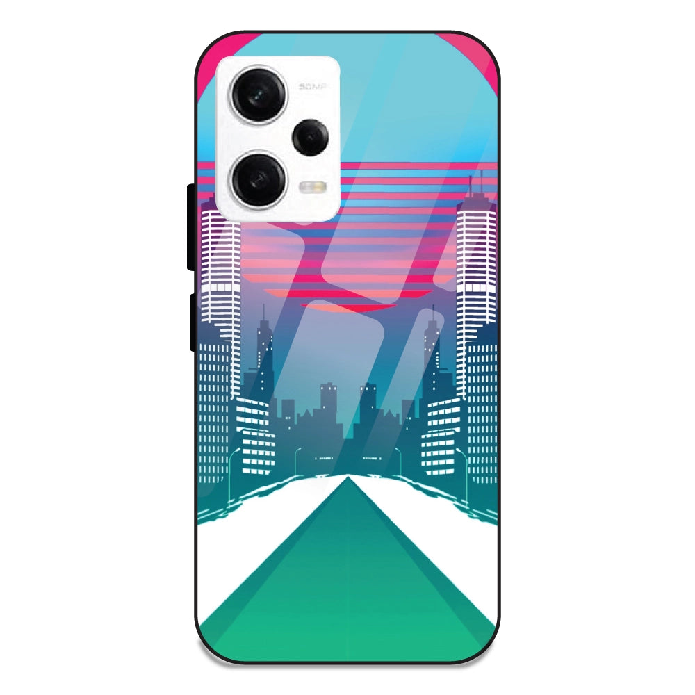 Citylight Synthwave - Glass Cases For Redmi Note 12 Pro