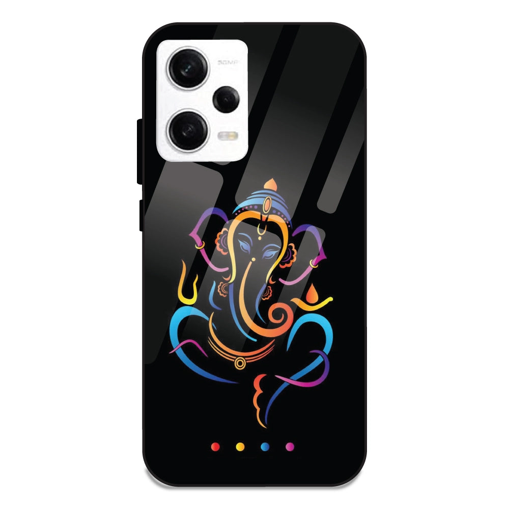 Lord Ganpati - Glass Cases For Redmi Note 12 Pro