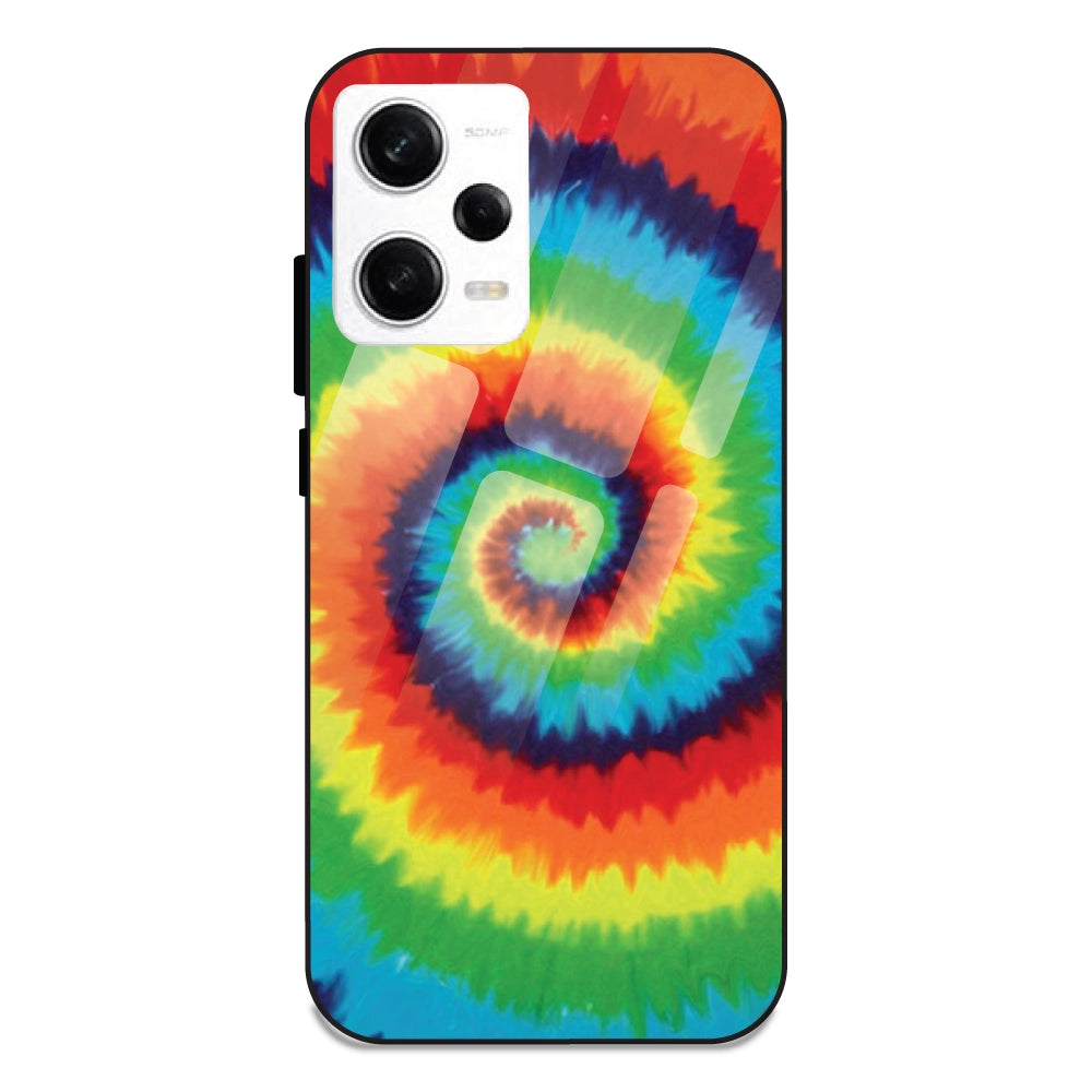Rainbow Tie Dye - Glass Case For Redmi Note 12 Pro