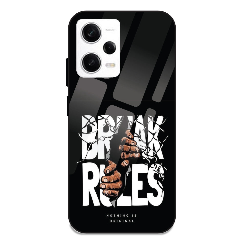 Break Rules - Glass Cases For Redmi Note 12 Pro