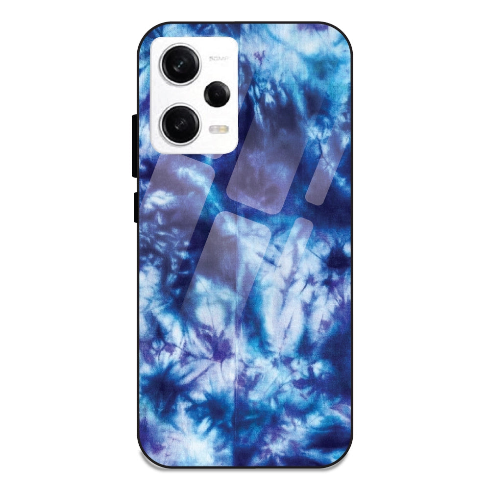 Dark Blue Tie Dye - Glass Case For Redmi Note 12 Pro