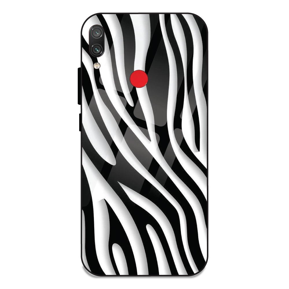 Zebra Print - Glass Case For Redmi Note 7 Pro