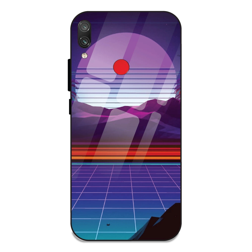 Electrofloor Synthwave - Glass Cases For Redmi Note 7 Pro