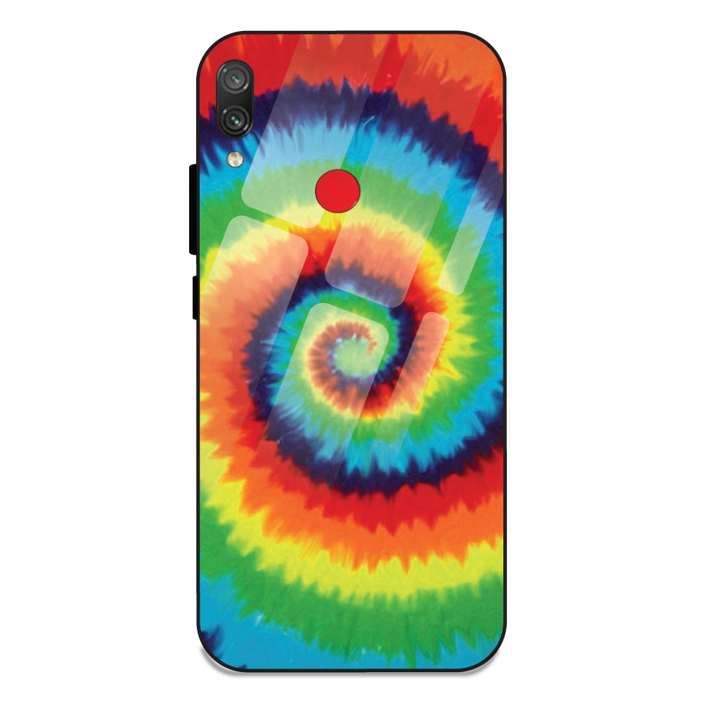 Rainbow Tie Dye - Glass Case For Redmi Note 7