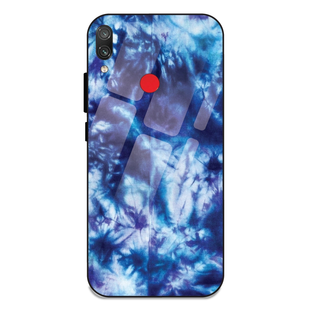Dark Blue Tie Dye - Glass Case For Redmi Note 7