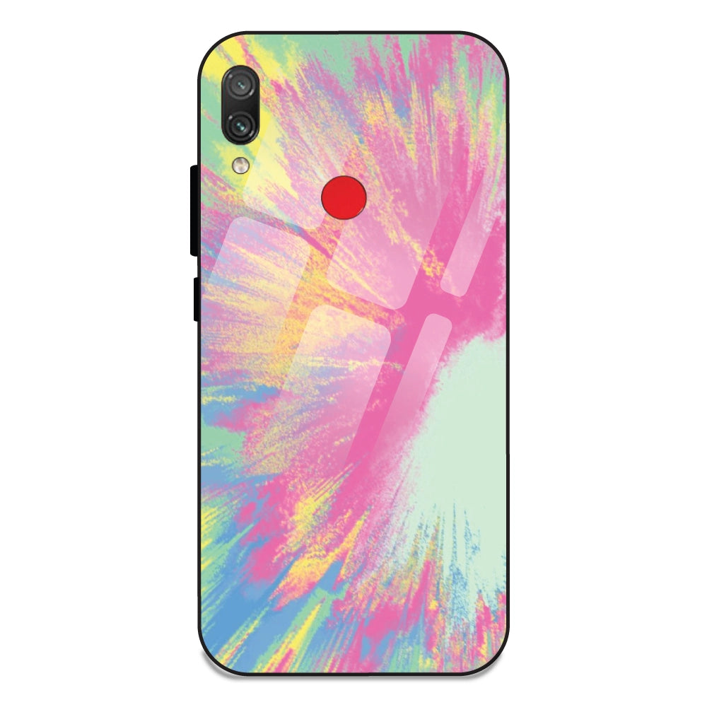 Pastel Splash Tie Dye - Glass Case For Redmi Note 7
