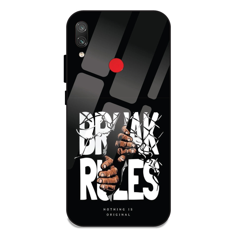Break Rules - Glass Cases For Redmi Note 7S