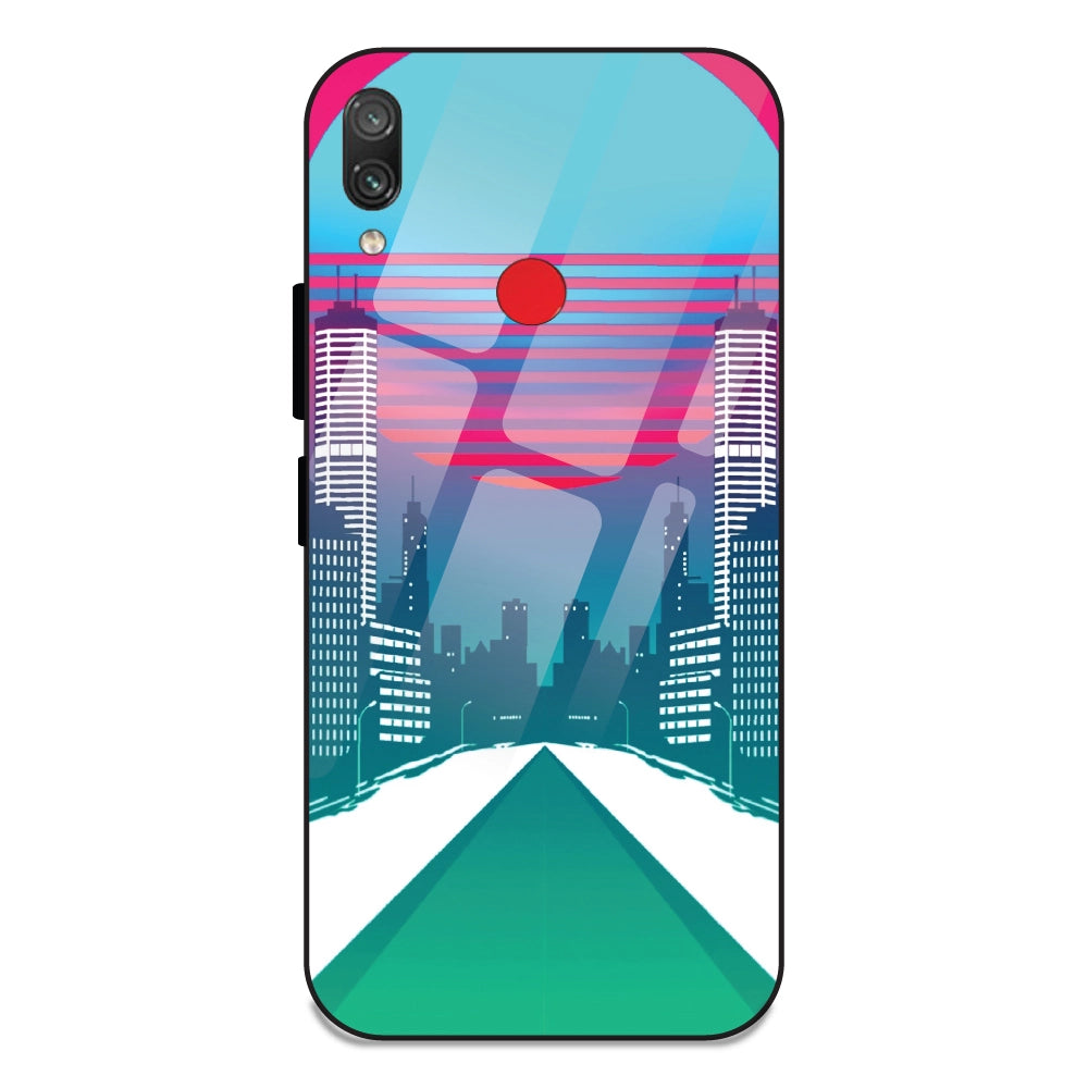 Citylight Synthwave - Glass Cases For Redmi Note 7S