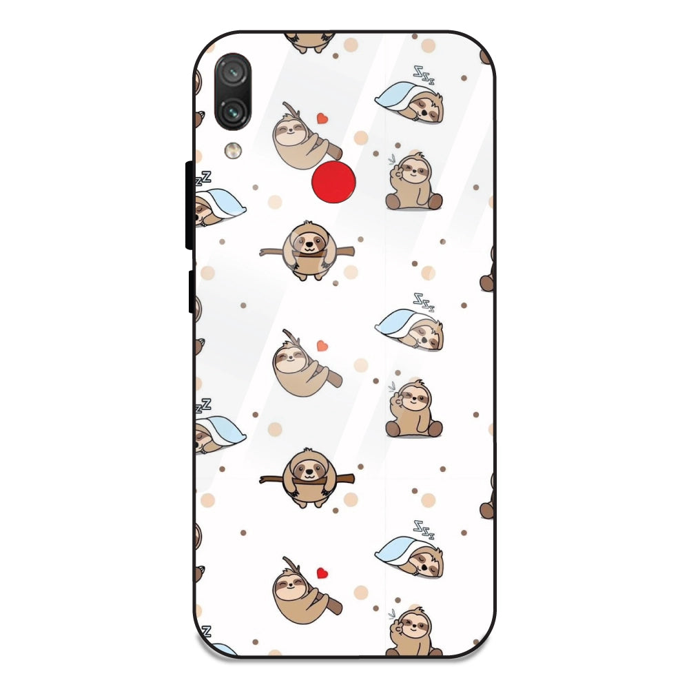 Sloths - Glass Cases For Redmi Note 7S