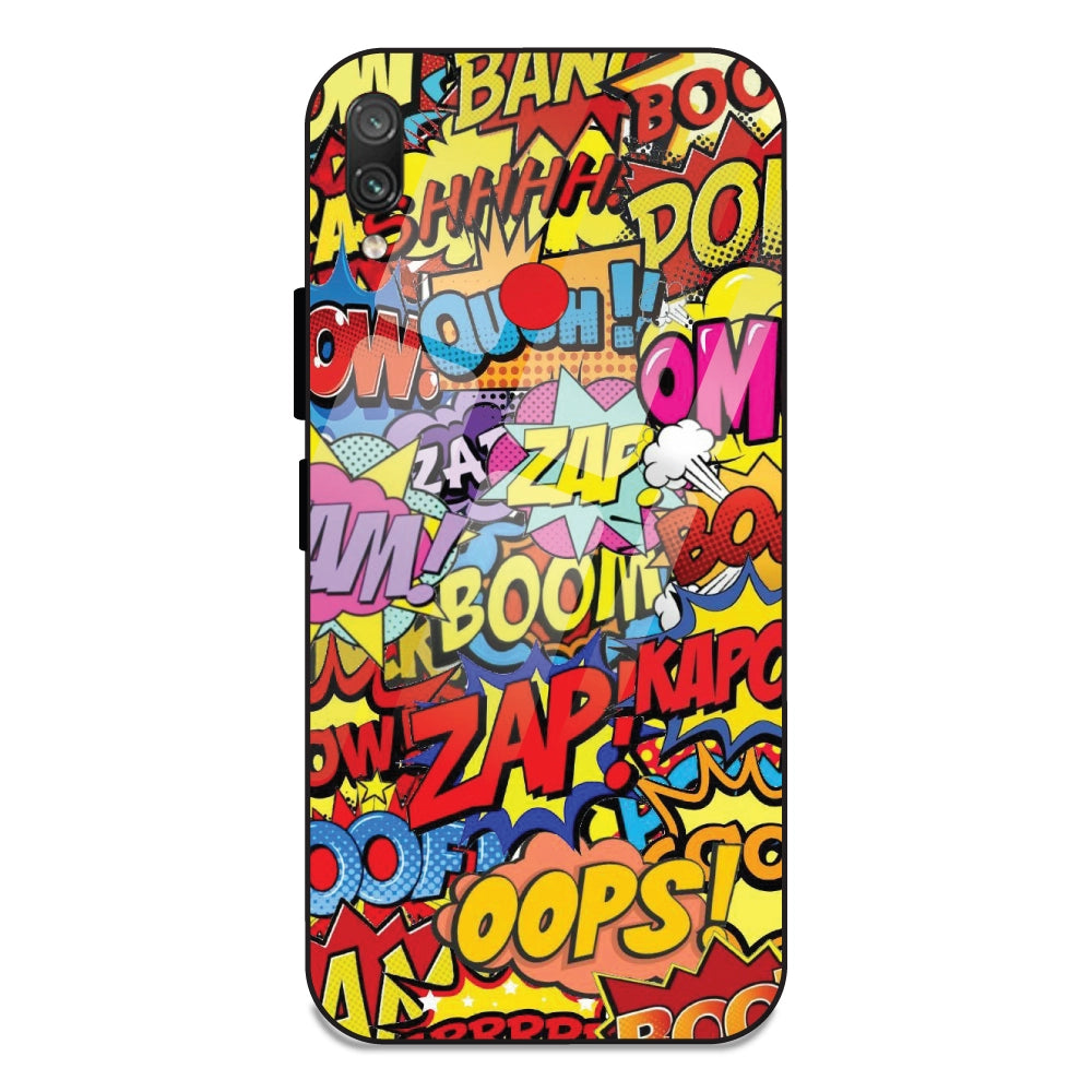 Comic Pop Art - Glass Cases For Redmi Note 7S