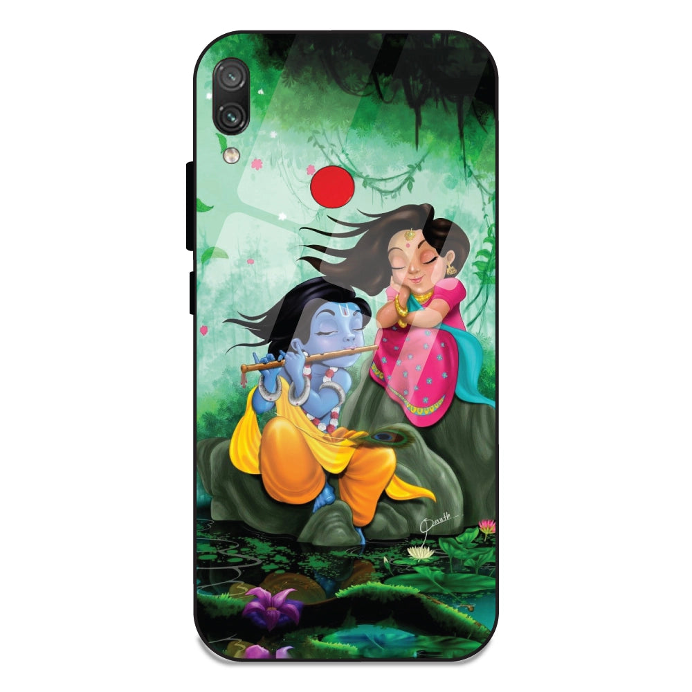 Radha Krishna - Glass Cases For Redmi Note 7S