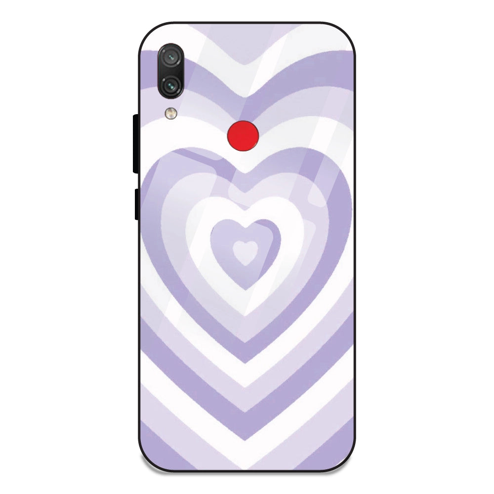 Blue Hearts - Glass Case For Redmi Note 7S