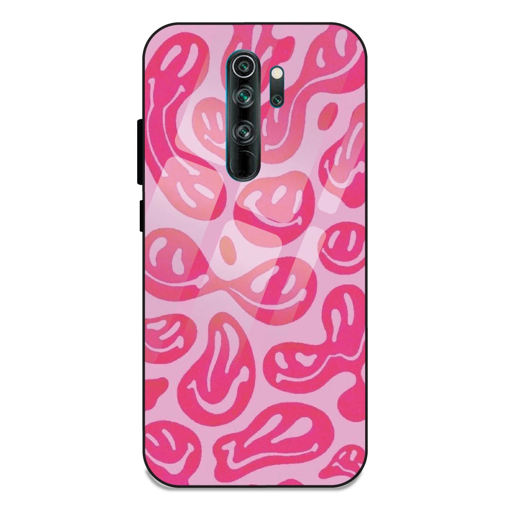 Pink Smilies - Glass Case For Note 8 Pro