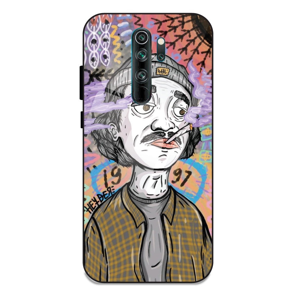 A Smoking Potrait - Glass Cases For Redmi Note 8 Pro