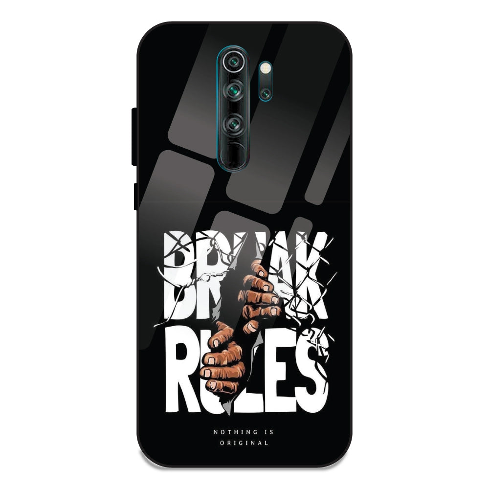 Break Rules - Glass Cases For Redmi Note 8 Pro