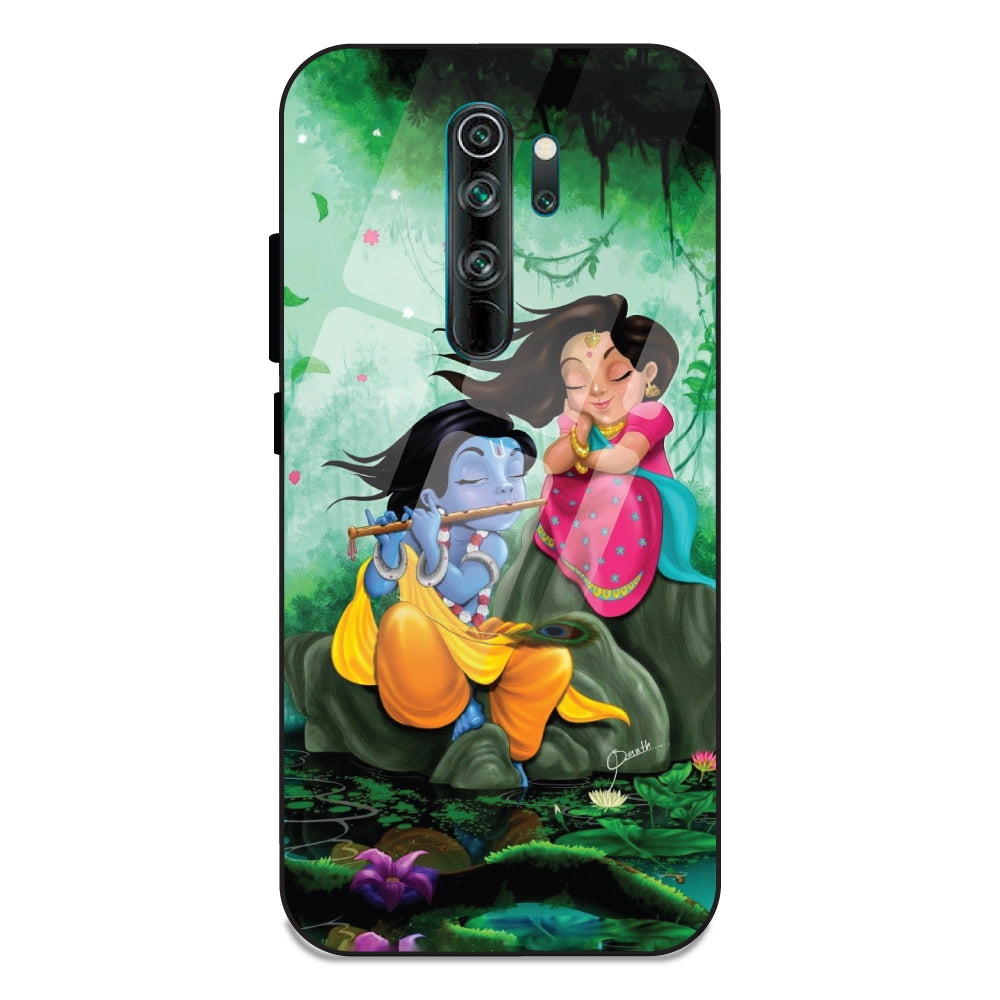 Radha Krishna - Glass Cases For Note 8 Pro