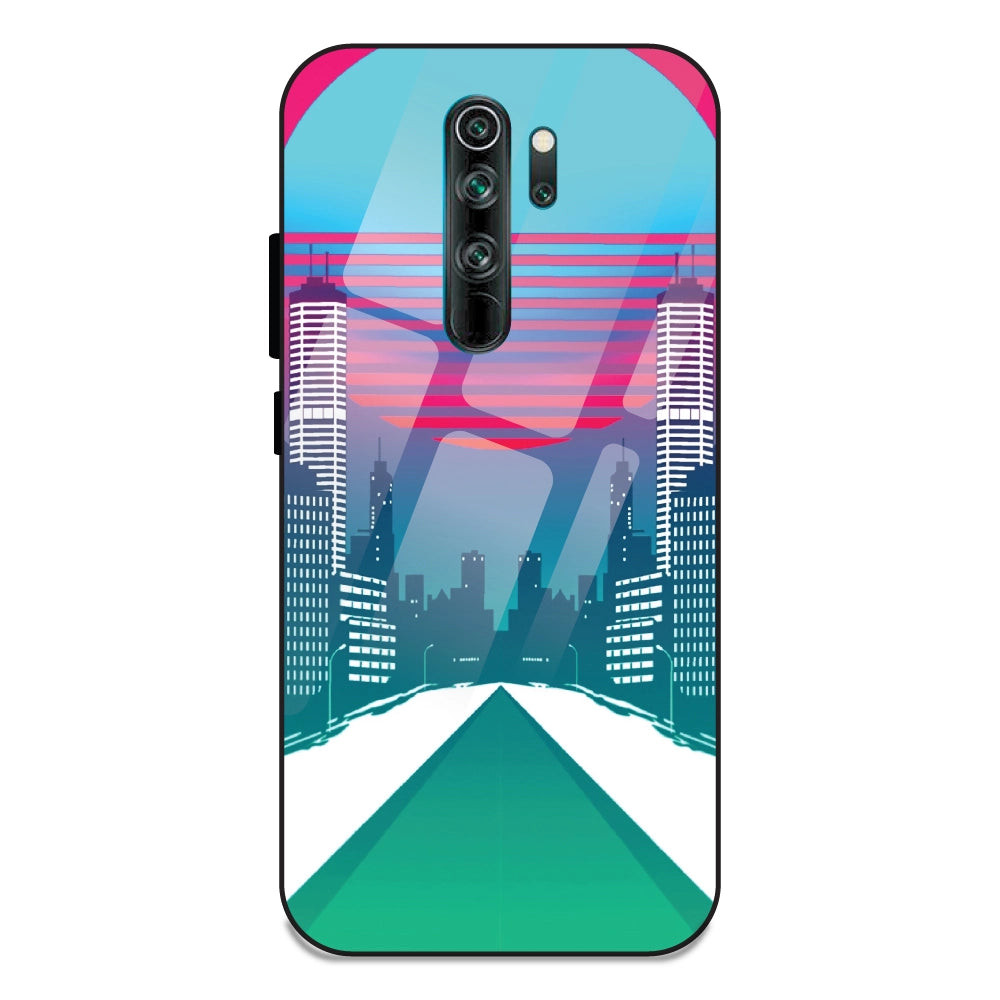Citylight Synthwave - Glass Cases For Redmi Note 8 Pro