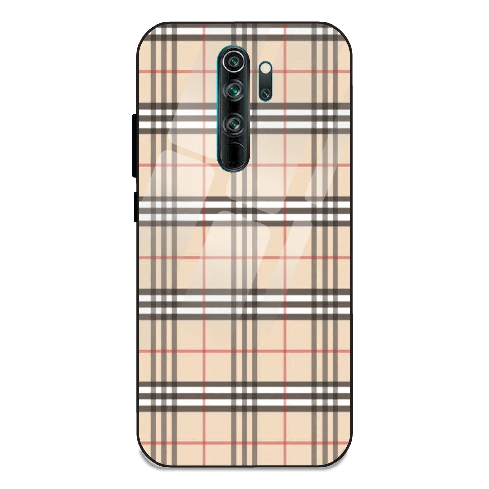 Yellow Checks - Glass Case For Note 8 Pro