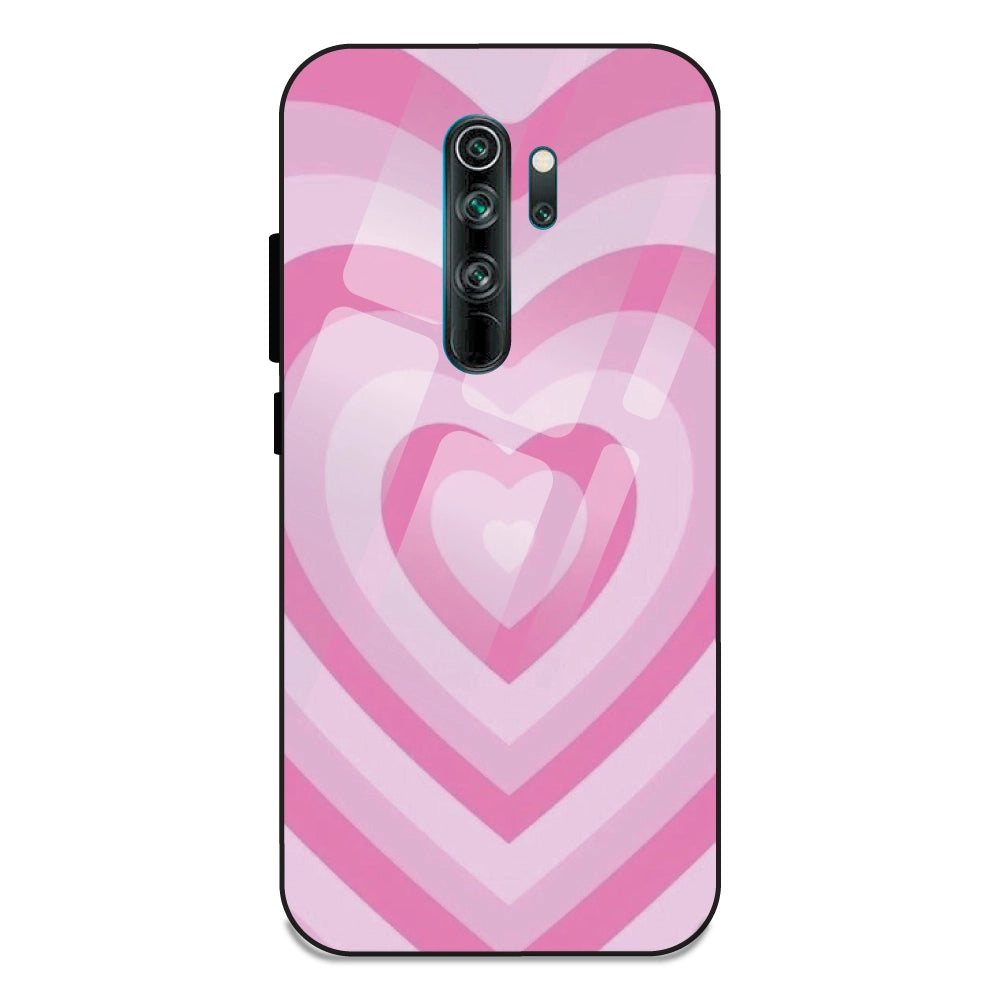 Pink Hearts - Glass Case For Note 8 Pro