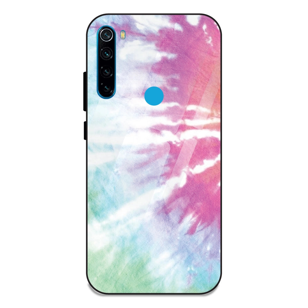 3 Color Splash Tie Dye - Glass Case For Redmi Note 8