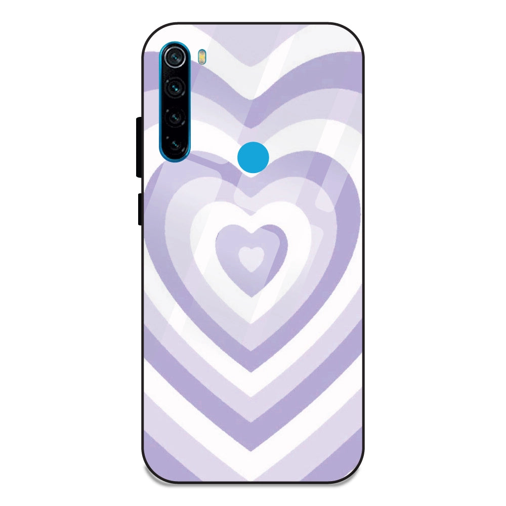 Blue Hearts - Glass Case For Redmi Note 8