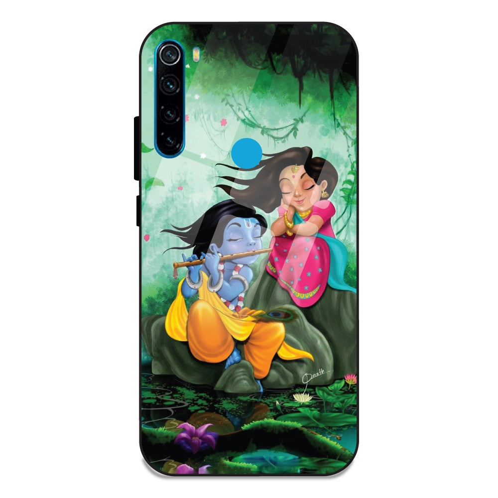 Radha Krishna - Glass Cases For Redmi Note 8
