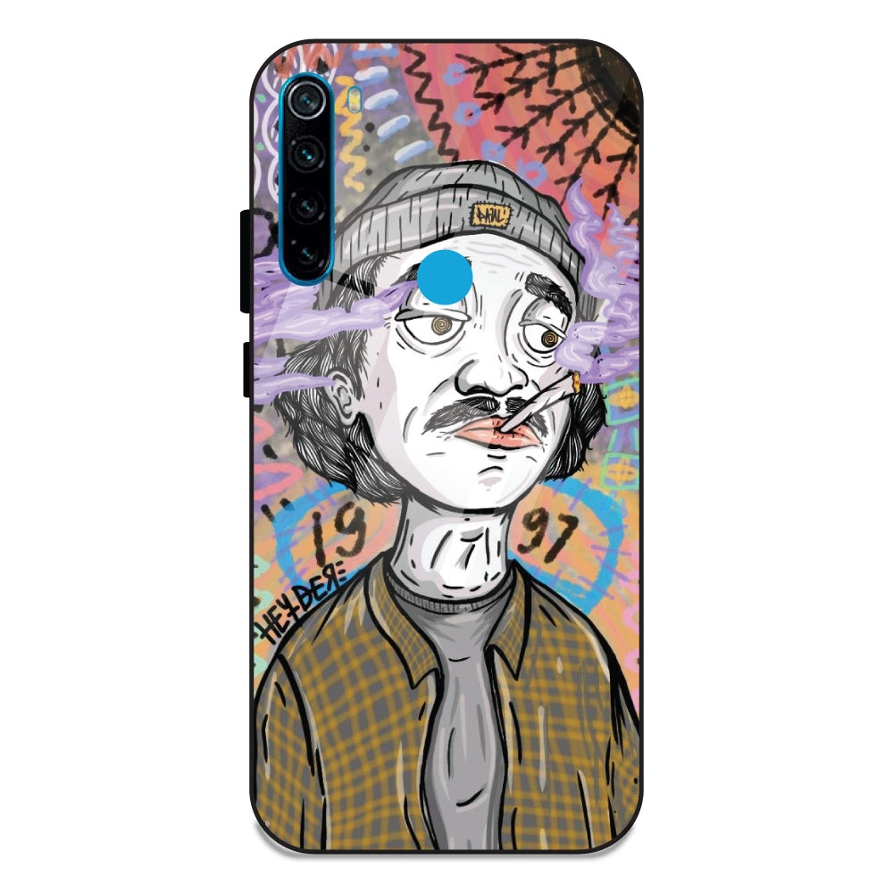 A Smoking Potrait - Glass Cases For Redmi Note 8