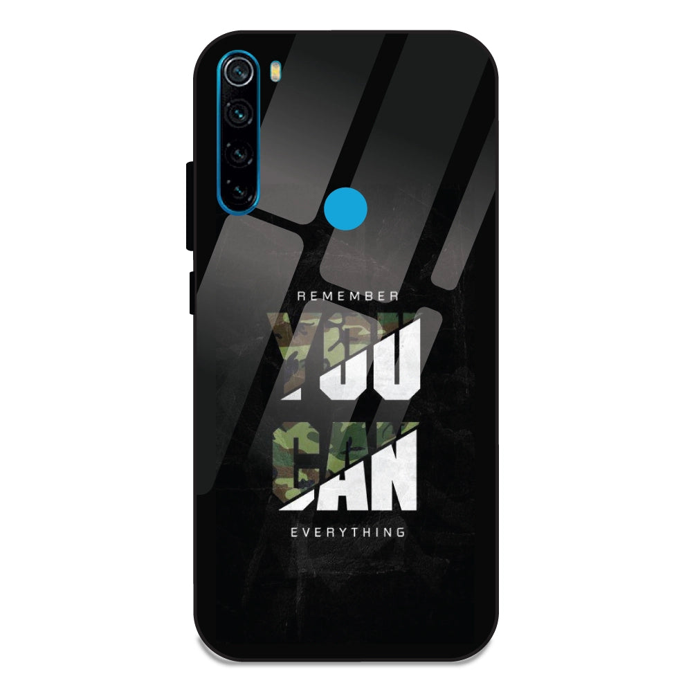 You Can Do Everything - Glass Cases For Redmi Note 8