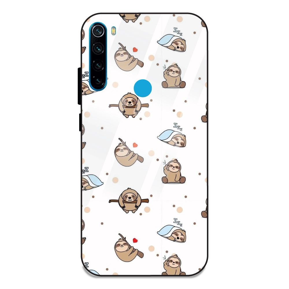 Sloths - Glass Cases For Redmi Note 8