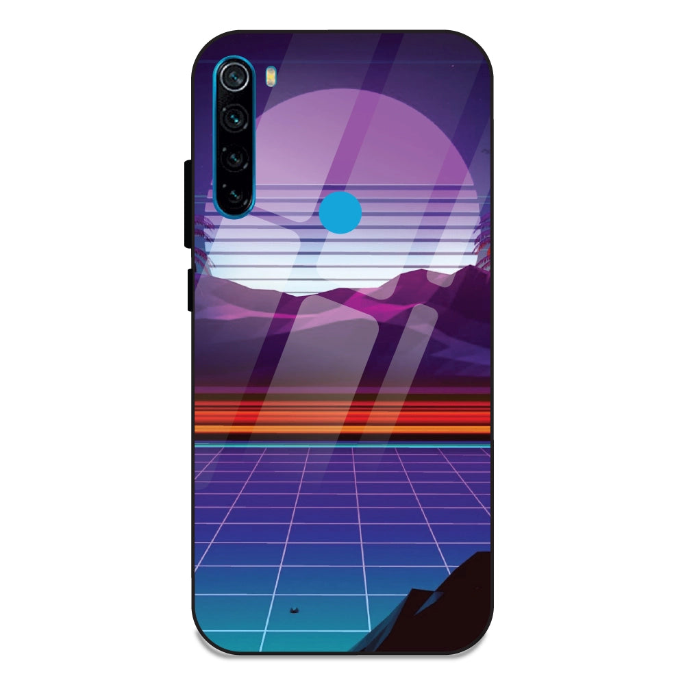 Electrofloor Synthwave - Glass Cases For Redmi Note 8