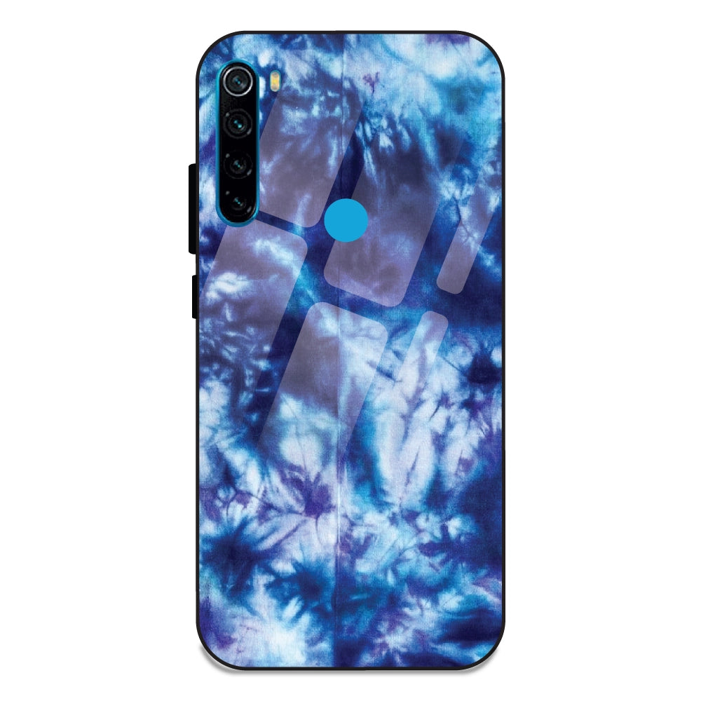 Dark Blue Tie Dye - Glass Case For Redmi Note 8