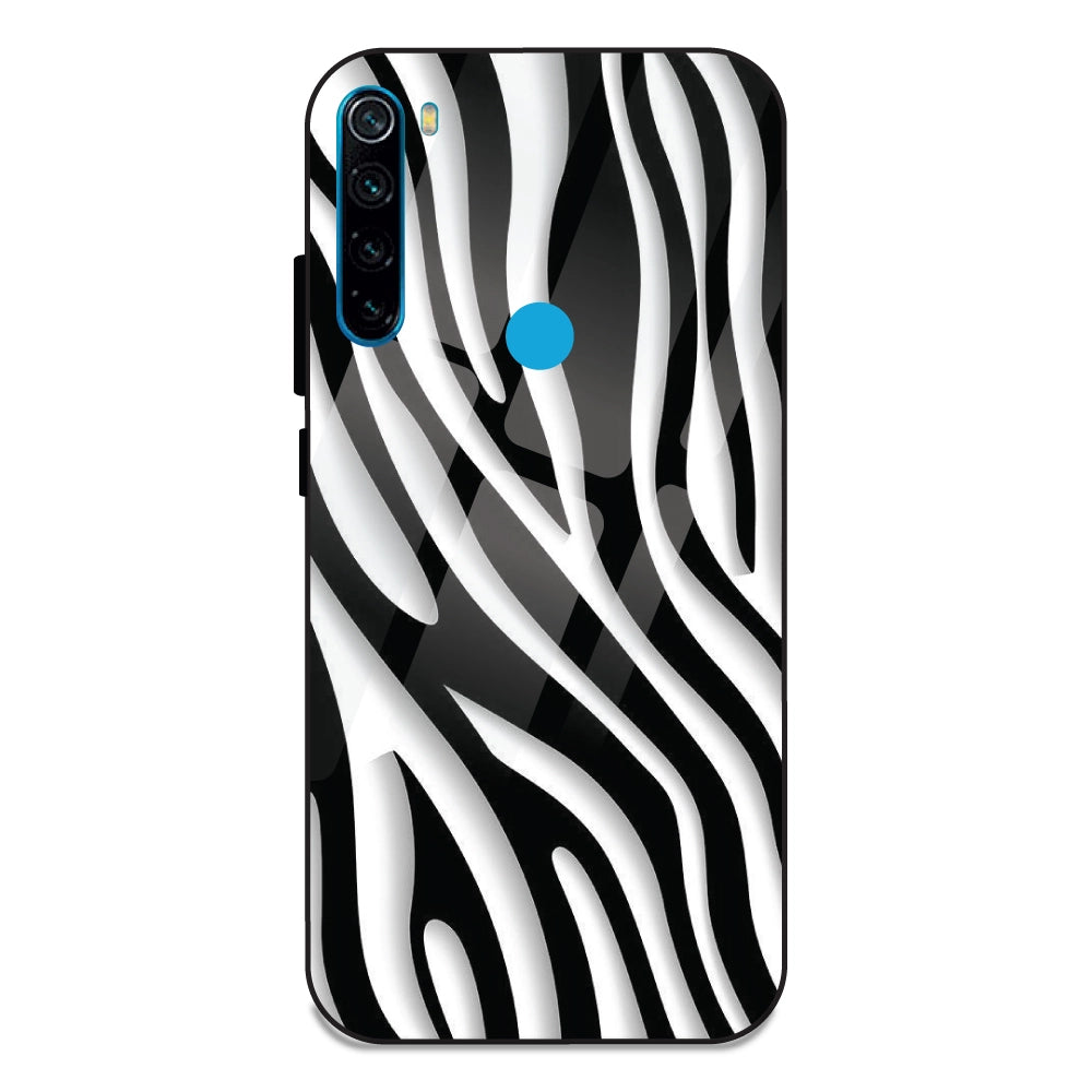 Zebra Print - Glass Case For Redmi Note 8