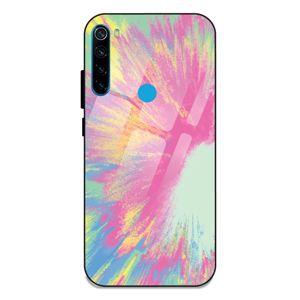 Pastel Splash Tie Dye - Glass Case For Redmi Note 8