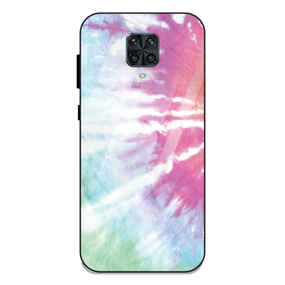 3 Color Splash Tie Dye - Glass Case For Redmi Note 9 Pro Max