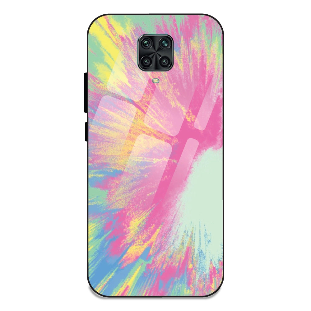 Pastel Splash Tie Dye - Glass Case For Redmi Note 9 Pro Max