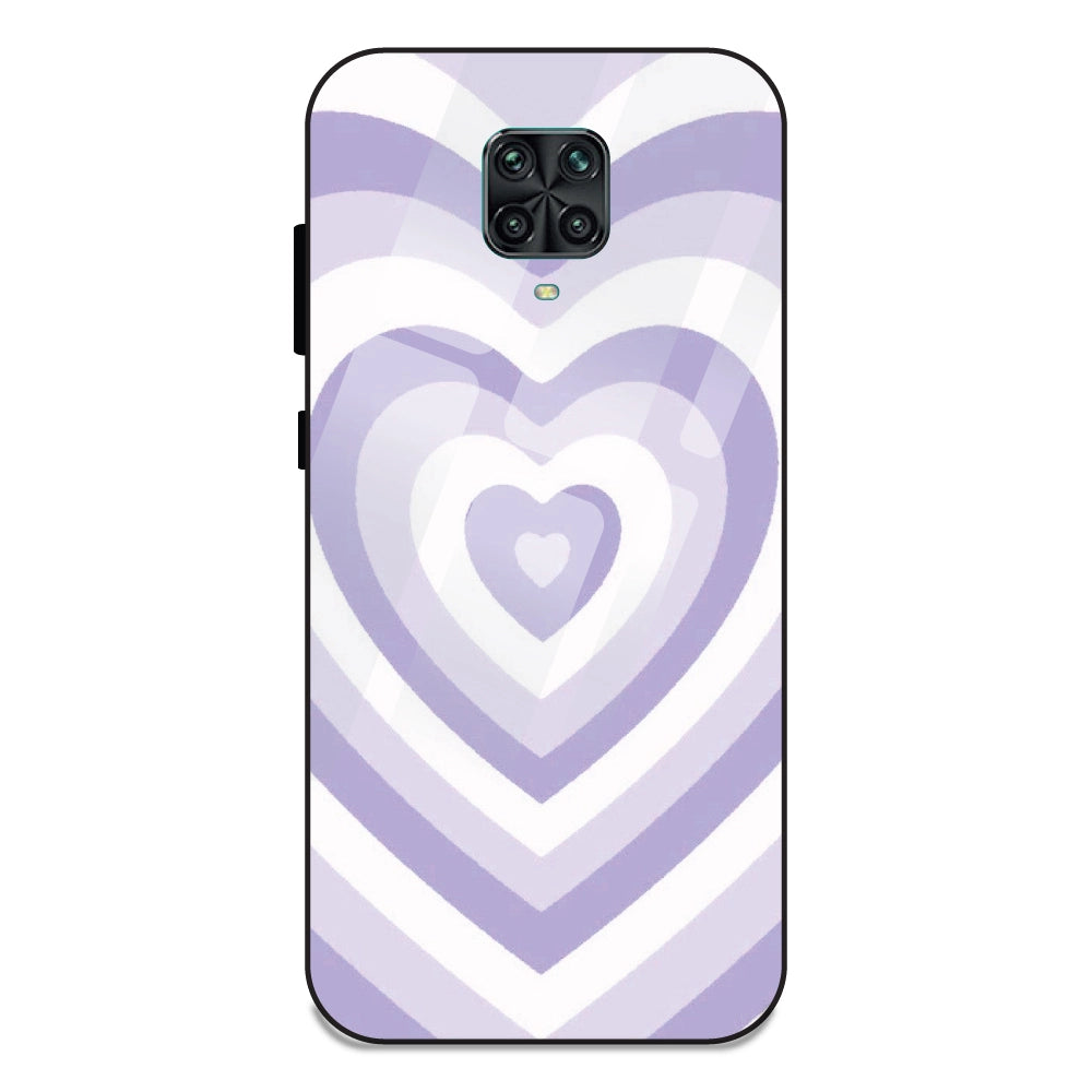 Blue Hearts - Glass Case For Redmi Note 9 Pro Max