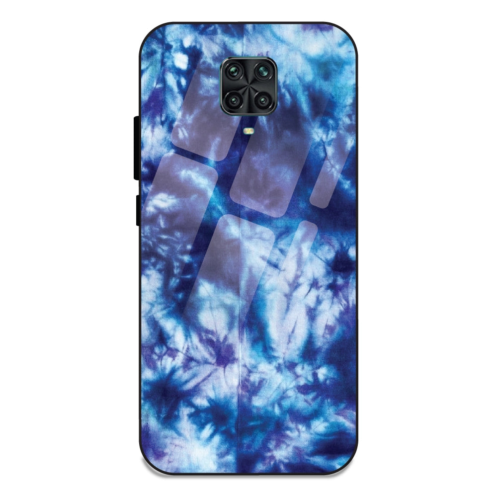 Dark Blue Tie Dye - Glass Case For Redmi Note 9 Pro