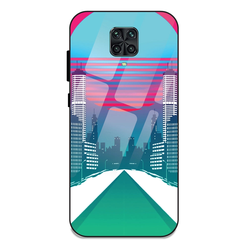 Citylight Synthwave - Glass Cases For Redmi Note 9 Pro