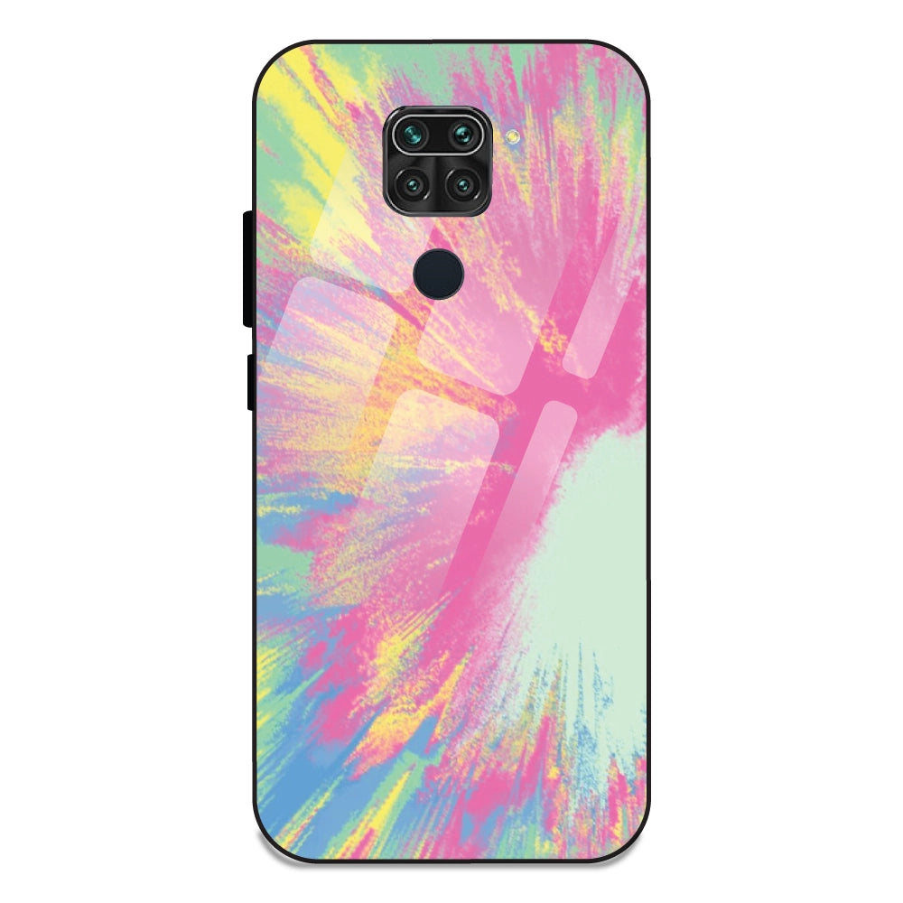 Pastel Splash Tie Dye - Glass Case For Redmi Note 9