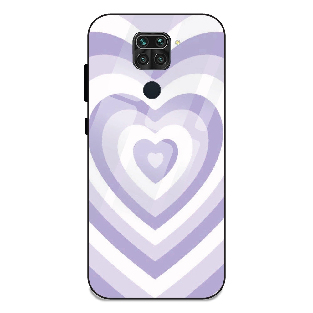 Blue Hearts - Glass Case For Redmi Note 9