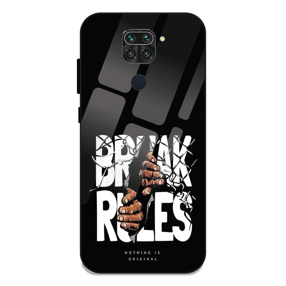 Break Rules - Glass Cases For Redmi Note 9